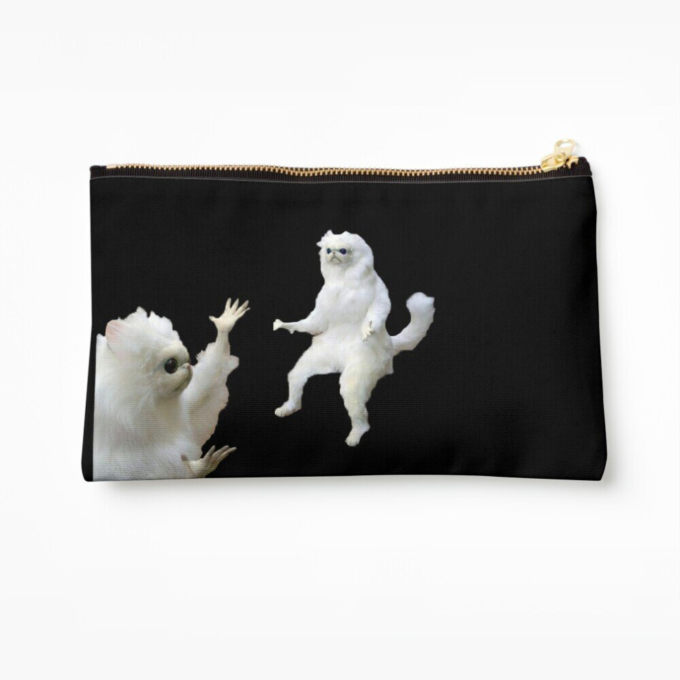 Whibos Makeup Bag Persian Cat Meme Cosmetic Organizer Tyvek Paper Bags Zipper Pouch