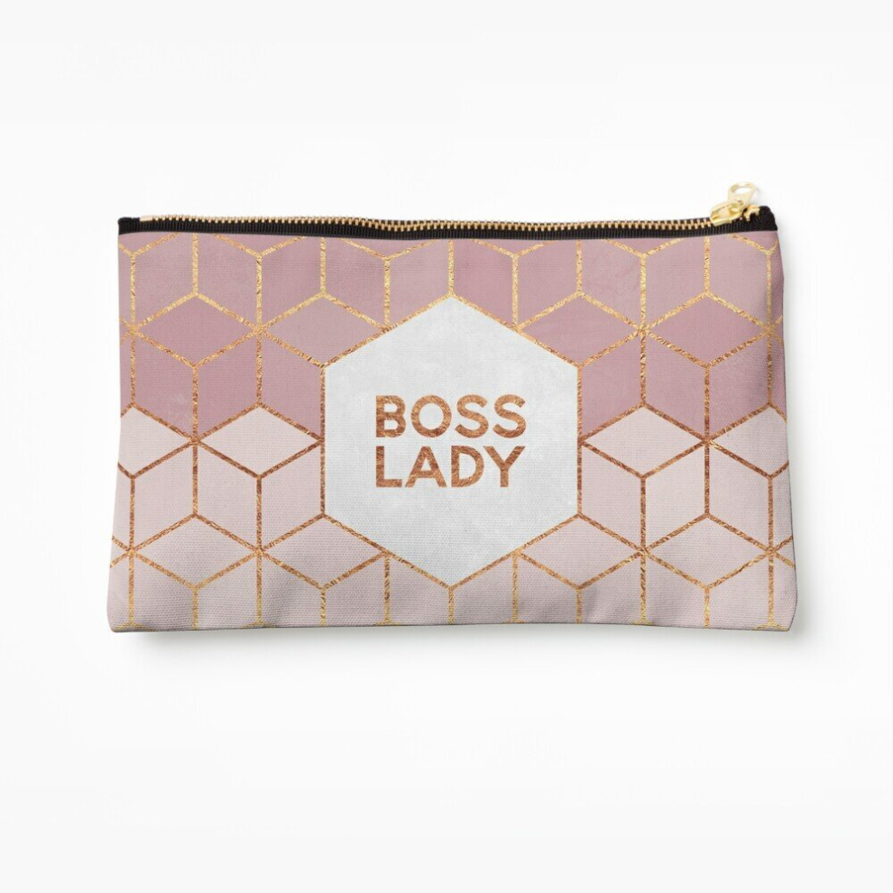 Whibos Makeup Bag Boss Lady Cosmetic Organizer Tyvek Paper Bags Zipper Pouch