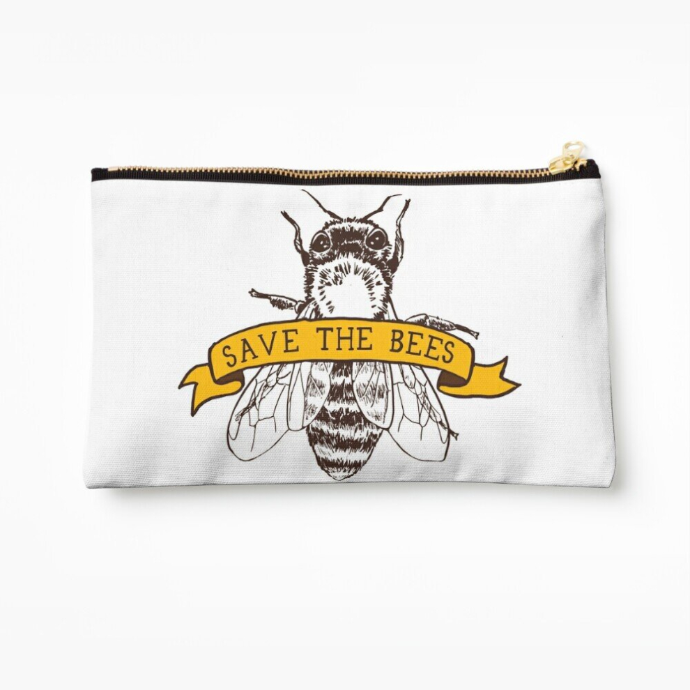 Whibos Makeup Bag Save The Bees! Cosmetic Organizer Tyvek Paper Bags Zipper Pouch