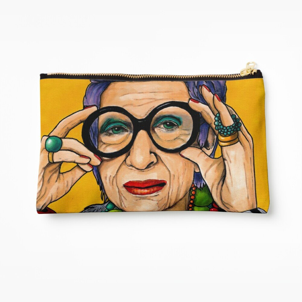 Whibos Makeup Bag Iris Apfel Cosmetic Organizer Tyvek Paper Bags Zipper Pouch
