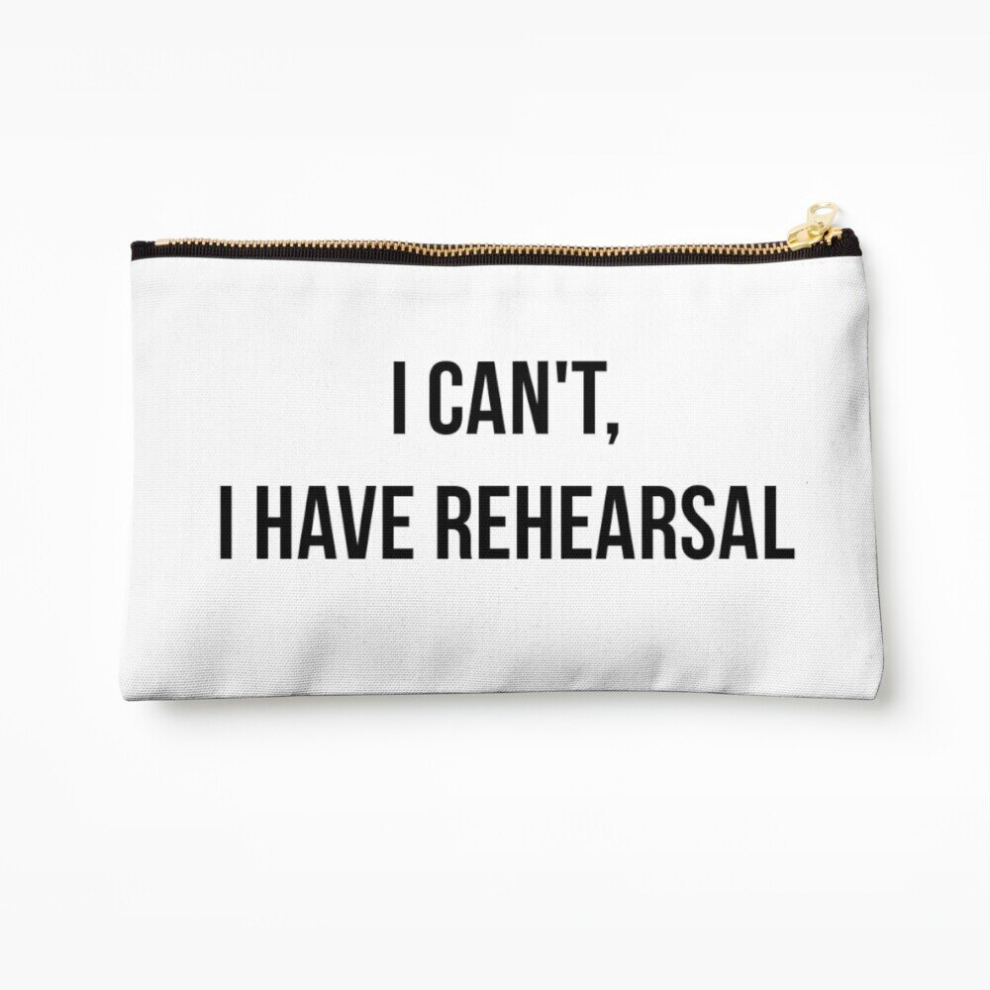 Whibos Makeup Bag I Can't, I Have Rehearsal Cosmetic Organizer Tyvek Paper Bags Zipper Pouch