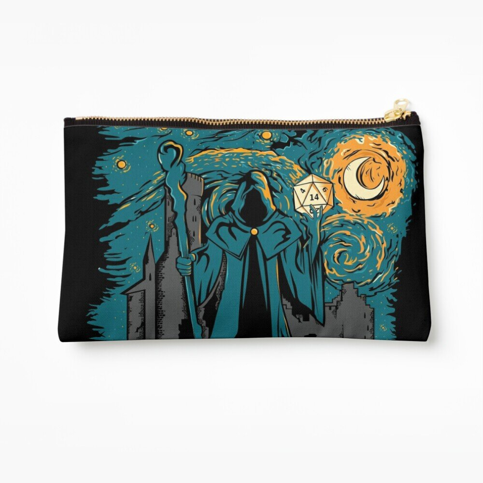 Whibos Makeup Bag Starry Night Dungeon Master Cosmetic Organizer Tyvek Paper Bags Zipper Pouch