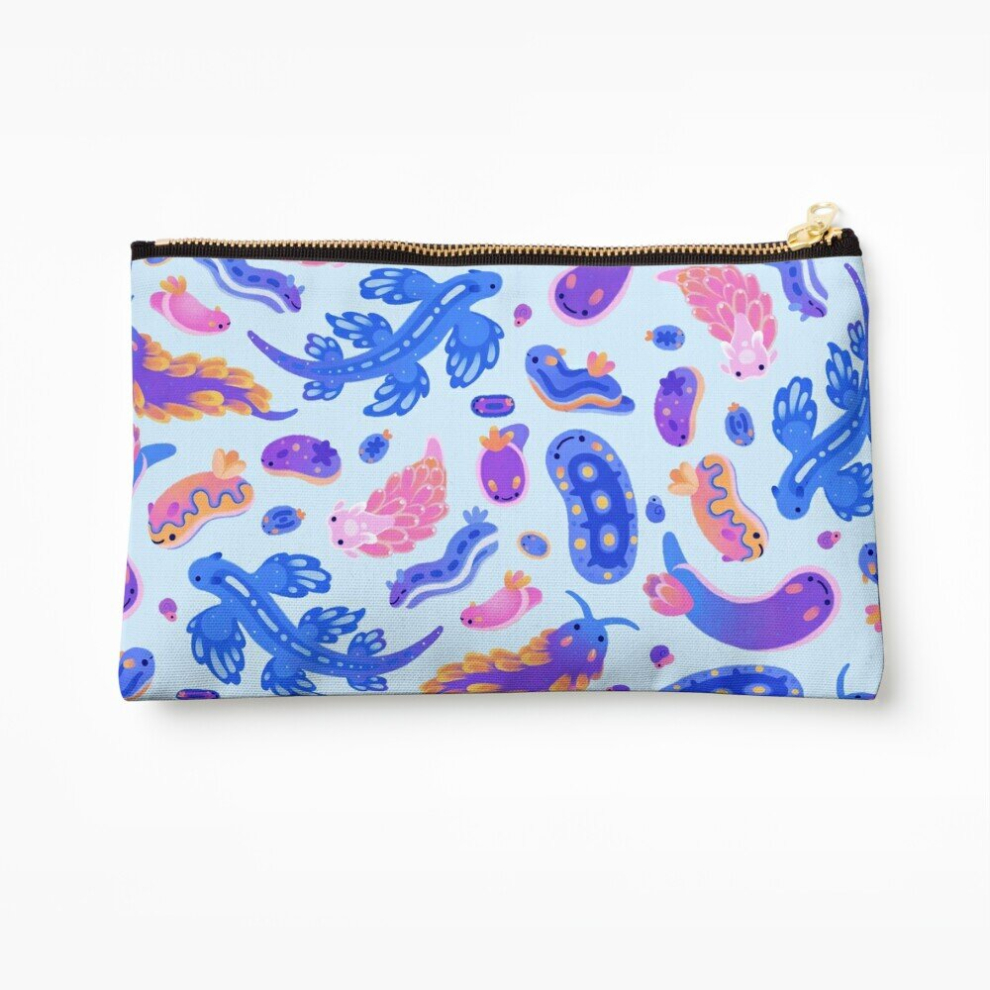 Whibos Blue Makeup Bag Sea Slug - Pastel Cosmetic Organizer Tyvek Paper Bags Zipper Pouch