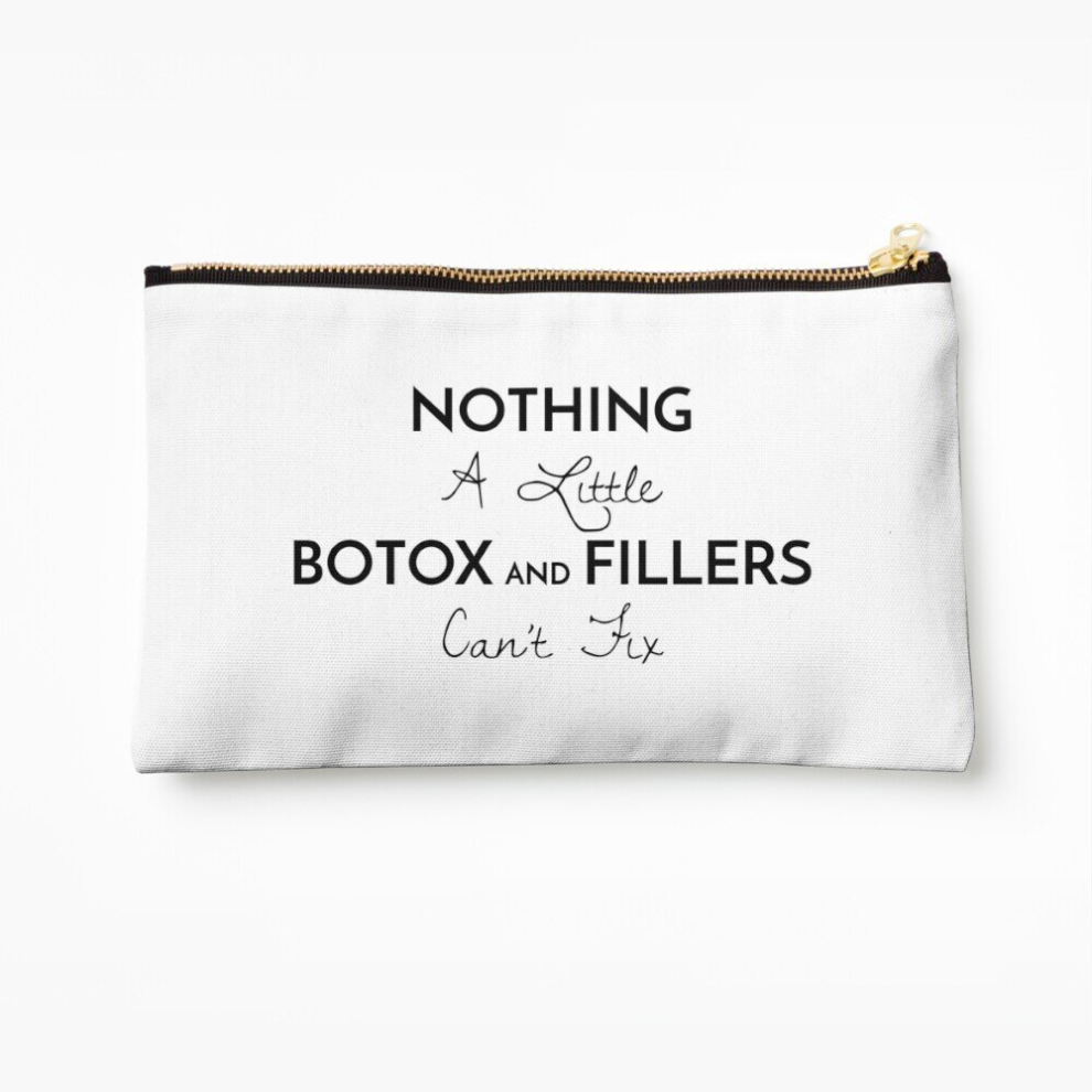 Whibos Makeup Bag Nothing A Little Botox And Fillers Can't Fix! Cosmetic Organizer Tyvek Paper Bags Zipper Pouch