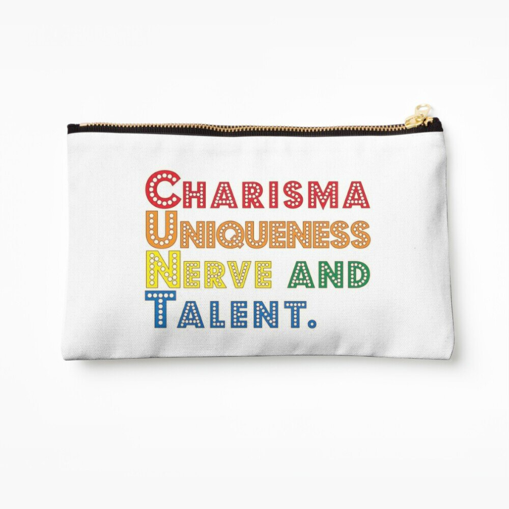 Whibos Makeup Bag Charisma, Uniqueness, Nerve And Talent [Drag Race] Cosmetic Organizer Tyvek Paper Bags Zipper Pouch
