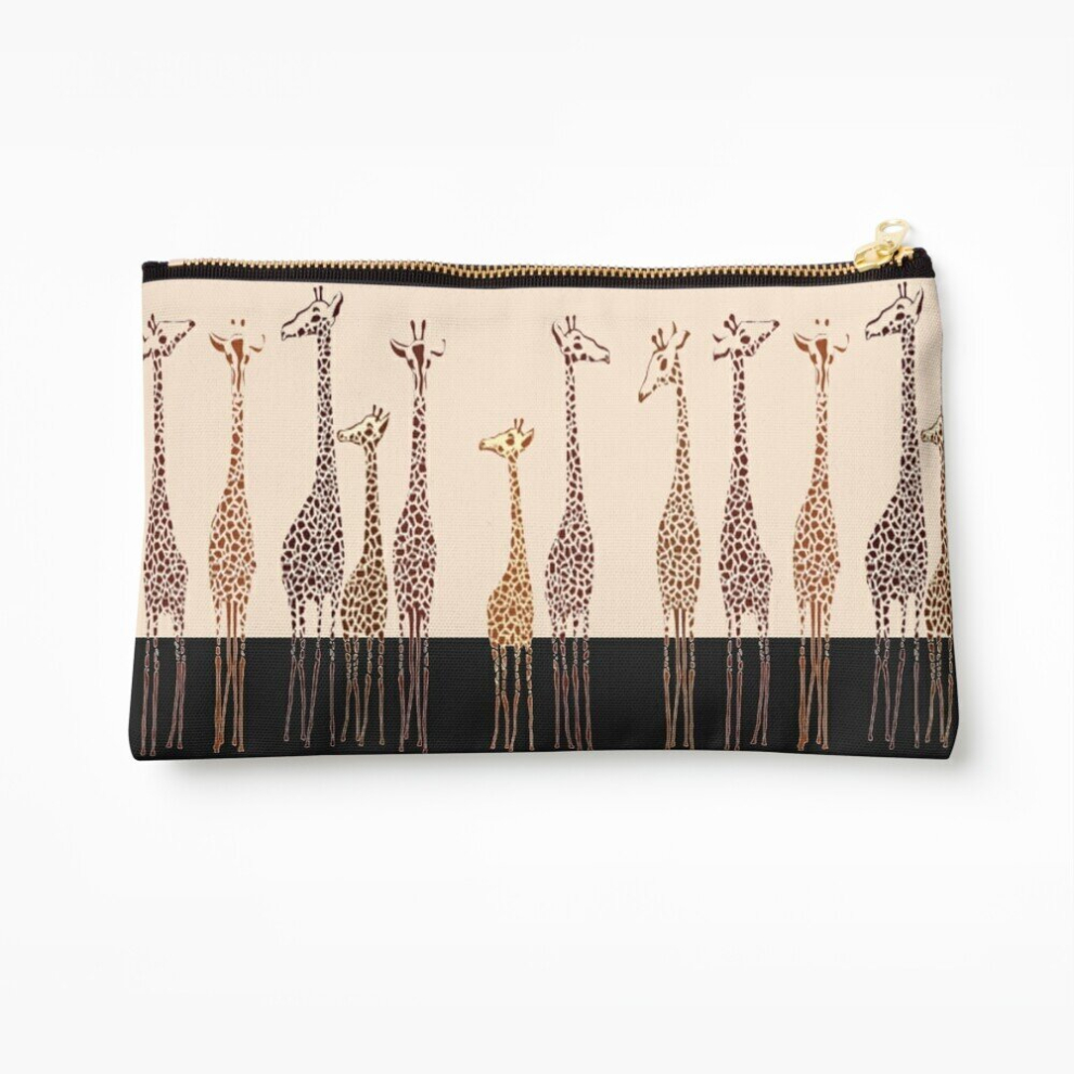 Whibos Makeup Bag Giraffe Squad Cosmetic Organizer Tyvek Paper Bags Zipper Pouch