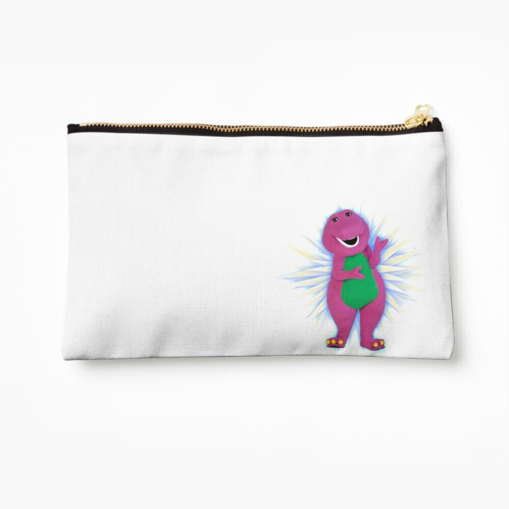 Whibos Makeup Bag Barney The Dinosaur <3 Cosmetic Organizer Tyvek Paper Bags Zipper Pouch