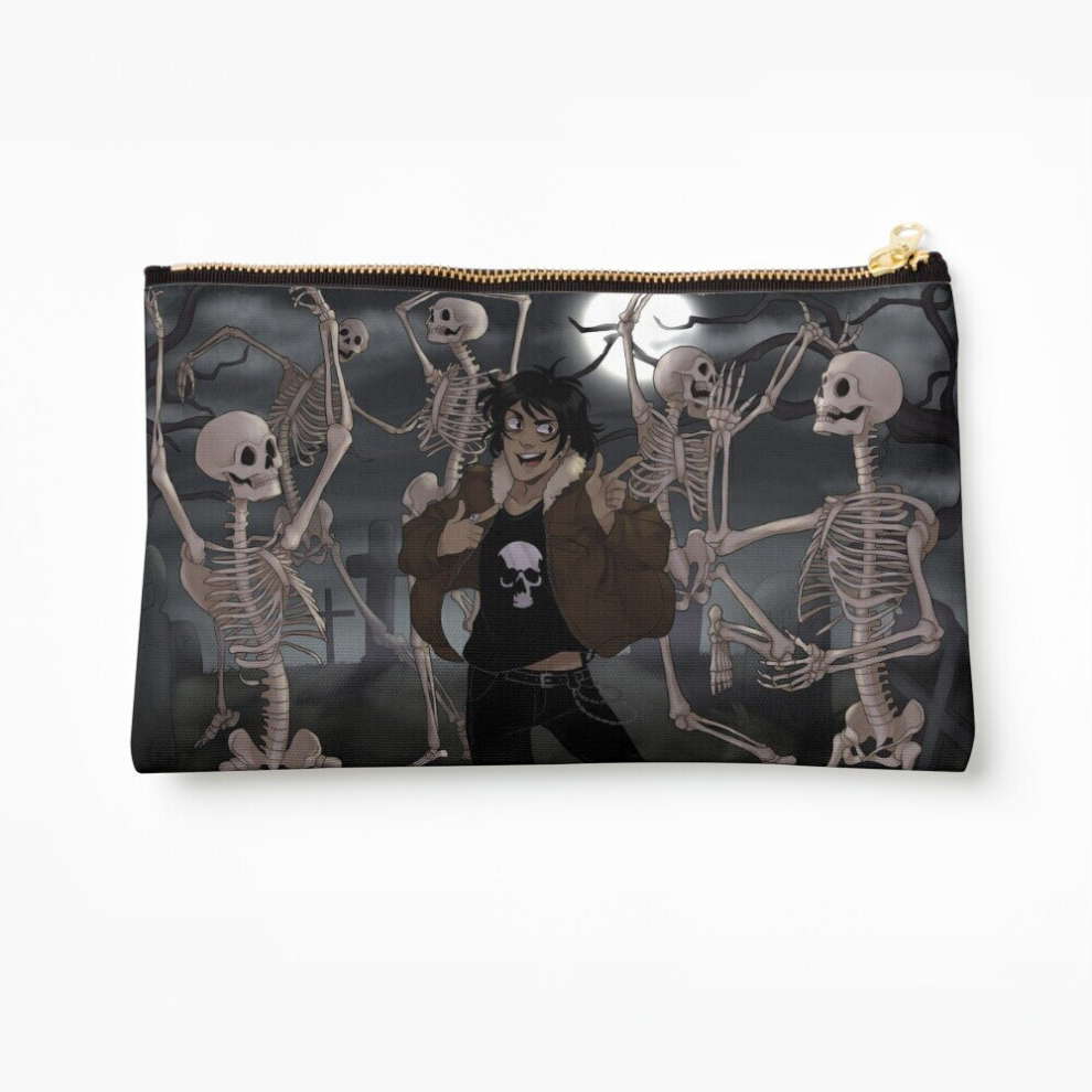 Whibos Makeup Bag Spooky Scary Skeletons Cosmetic Organizer Tyvek Paper Bags Zipper Pouch