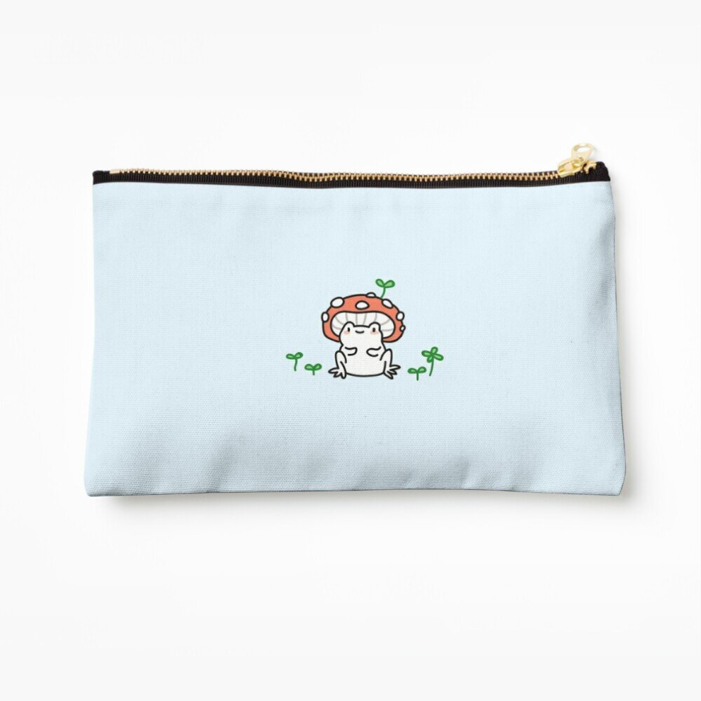 Whibos Makeup Bag Mushroom Frog Cosmetic Organizer Tyvek Paper Bags Zipper Pouch