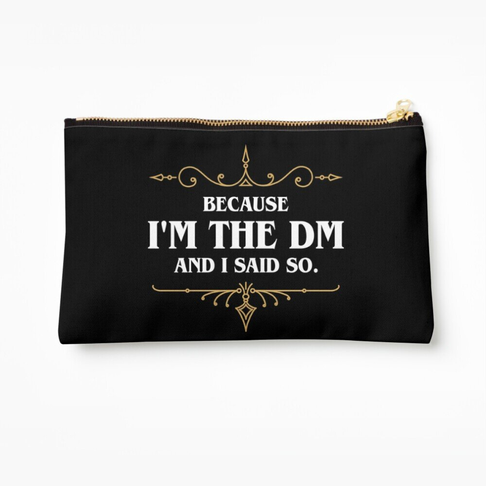 Whibos Makeup Bag Because I'm The Master And I Said So Funny Tabletop Rpg Meme Cosmetic Organizer Tyvek Paper Bags Zipper Pouch