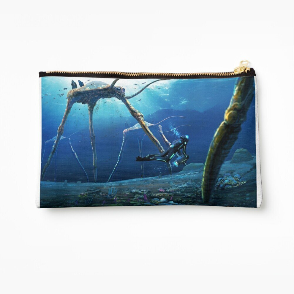 Whibos Makeup Bag Subnautica Cosmetic Organizer Tyvek Paper Bags Zipper Pouch