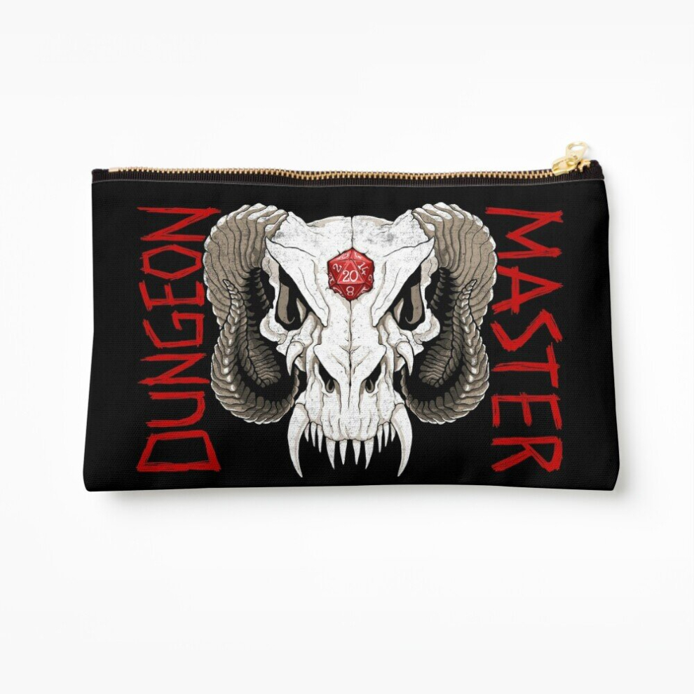 Whibos Makeup Bag Dragon Skull Dungeon Master Cosmetic Organizer Tyvek Paper Bags Zipper Pouch