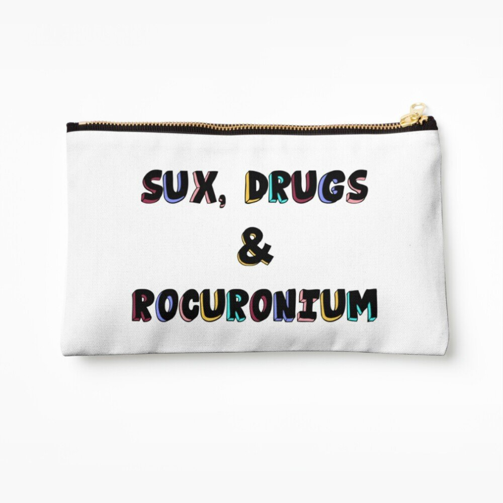 Whibos Makeup Bag Sux Drugs And Rocuronium Anesthesia Cosmetic Organizer Tyvek Paper Bags Zipper Pouch