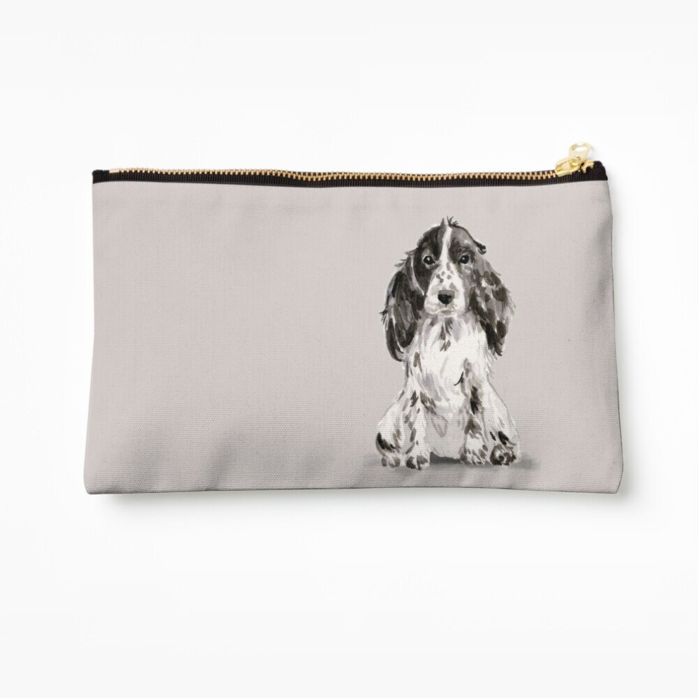 Whibos Makeup Bag Cocker Spaniel Illustration Cosmetic Organizer Tyvek Paper Bags Zipper Pouch