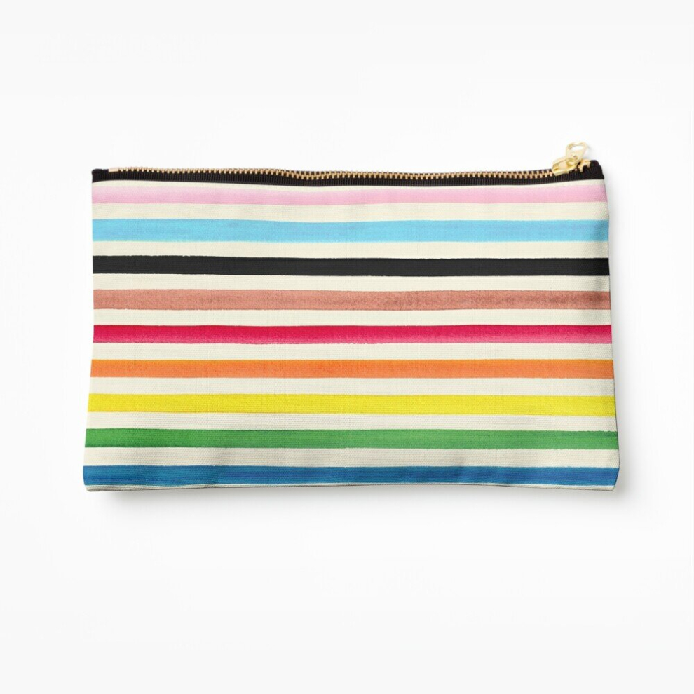 Whibos Makeup Bag Progress Pride Stripes Cosmetic Organizer Tyvek Paper Bags Zipper Pouch