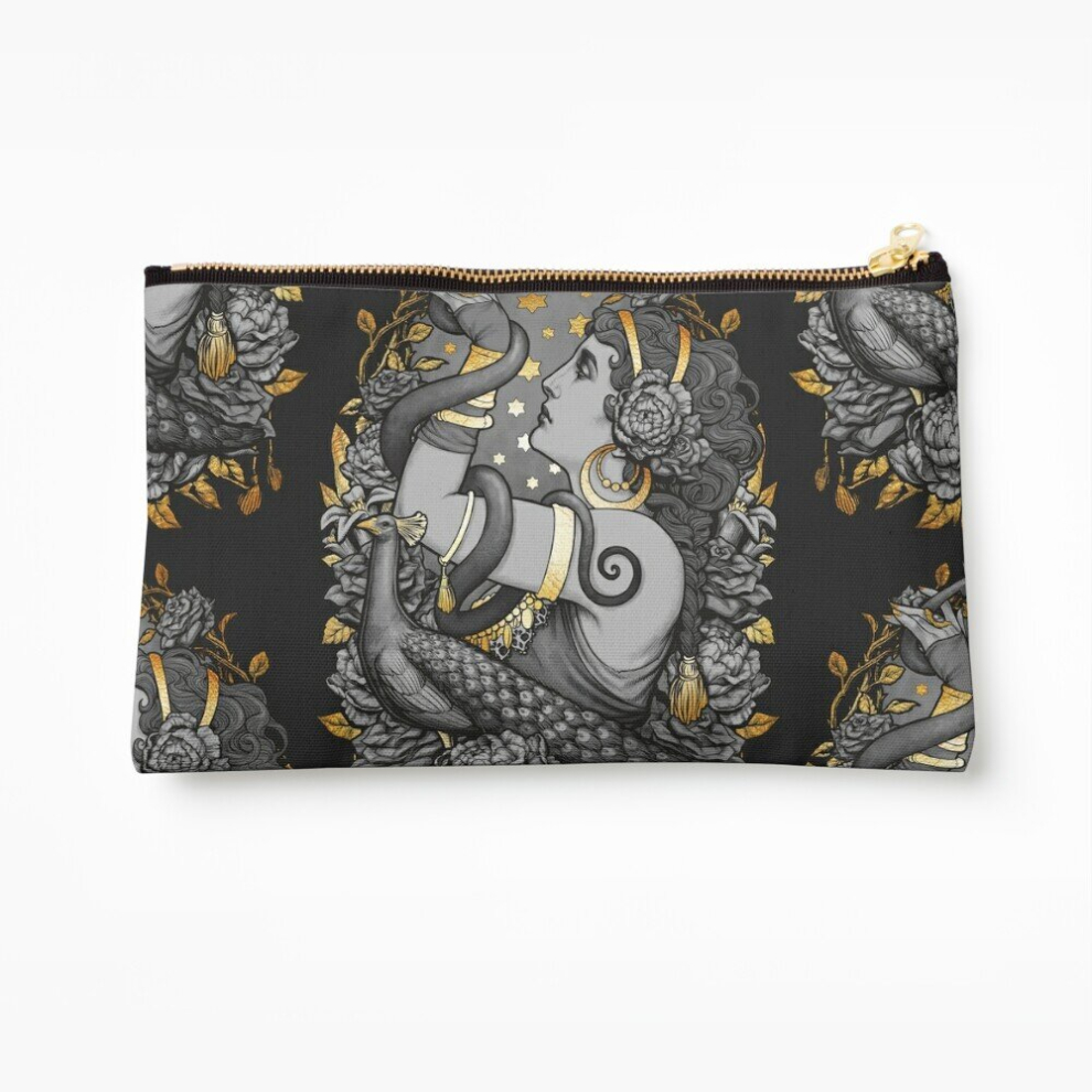 Whibos Makeup Bag Tribal Belly Dancer Witch Cosmetic Organizer Tyvek Paper Bags Zipper Pouch