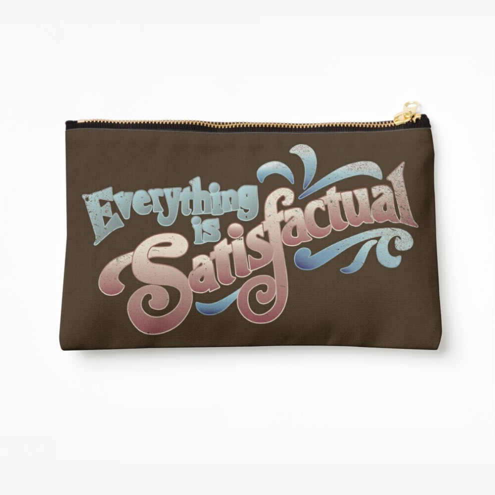 Whibos Makeup Bag Everything Is Satisfactual Cosmetic Organizer Tyvek Paper Bags Zipper Pouch