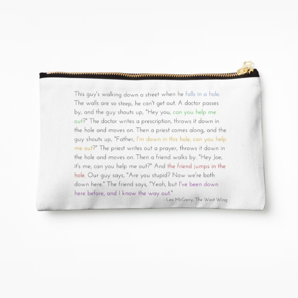 Whibos Makeup Bag Leo Mcgarry's Guy Falls In A Hole Speech Cosmetic Organizer Tyvek Paper Bags Zipper Pouch