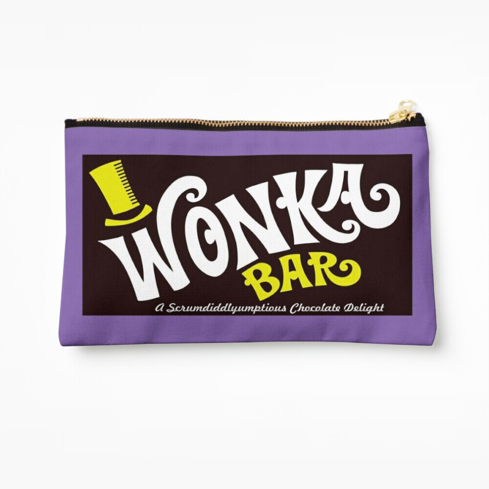 Whibos Makeup Bag Willy Wonka Chocolate Bar Cosmetic Organizer Tyvek Paper Bags Zipper Pouch