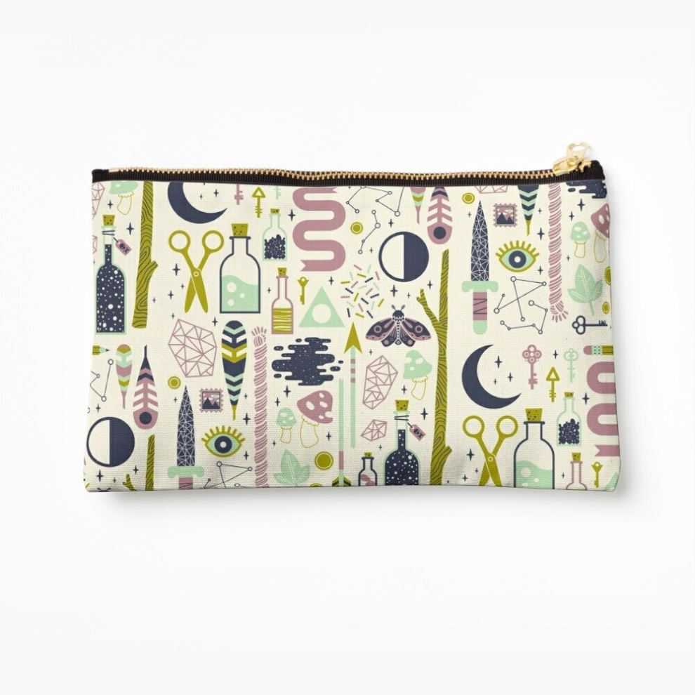 Whibos Makeup Bag The Witch's Collection Cosmetic Organizer Tyvek Paper Bags Zipper Pouch
