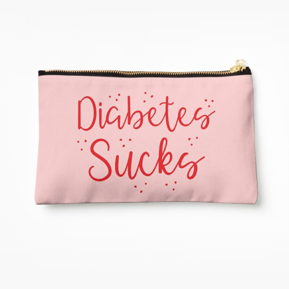 Whibos Makeup Bag Diabetes Sucks Cosmetic Organizer Tyvek Paper Bags Zipper Pouch