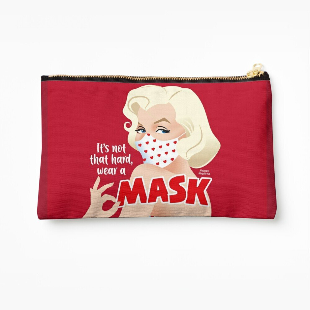 Whibos Makeup Bag Wear A Mask Cosmetic Organizer Tyvek Paper Bags Zipper Pouch