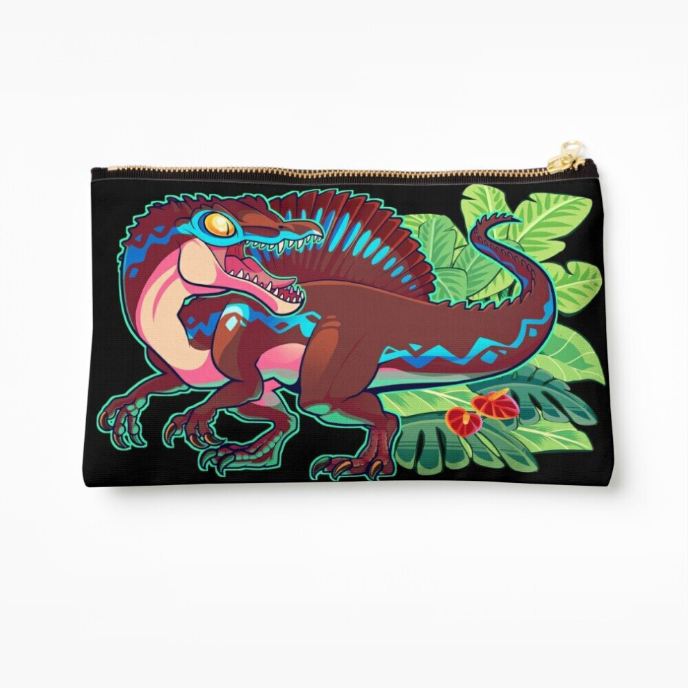 Whibos Makeup Bag Spinosaurus Cosmetic Organizer Tyvek Paper Bags Zipper Pouch