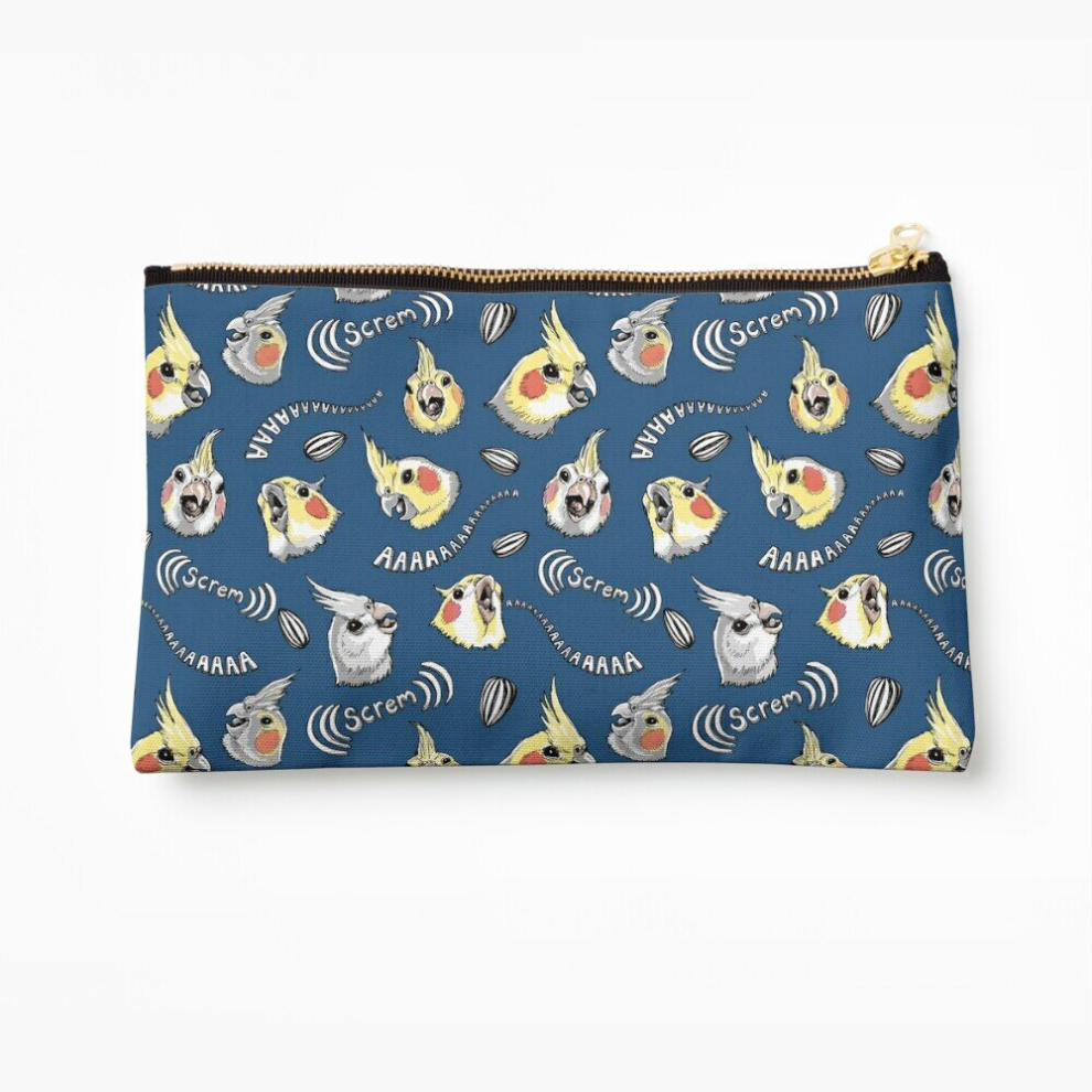 Whibos Makeup Bag Cockatiel Screm Cosmetic Organizer Tyvek Paper Bags Zipper Pouch