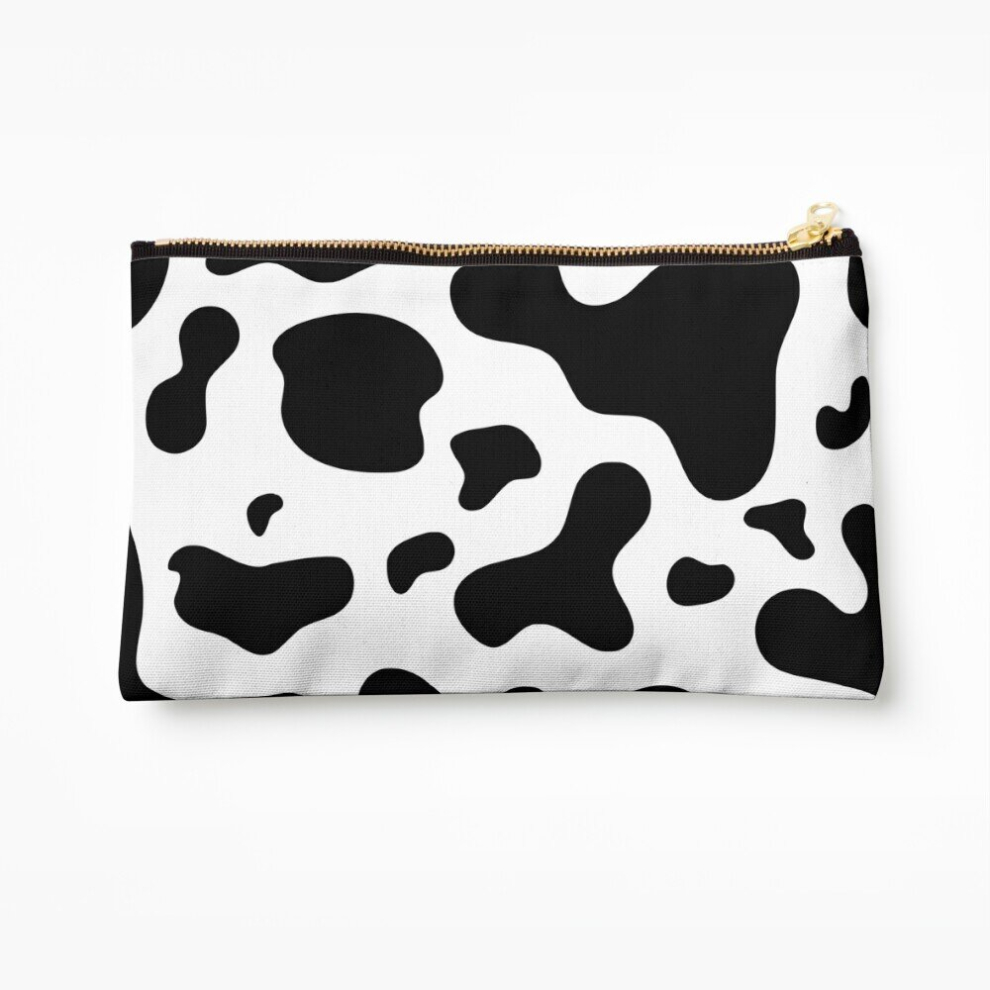 Whibos Makeup Bag Cow Print Cosmetic Organizer Tyvek Paper Bags Zipper Pouch