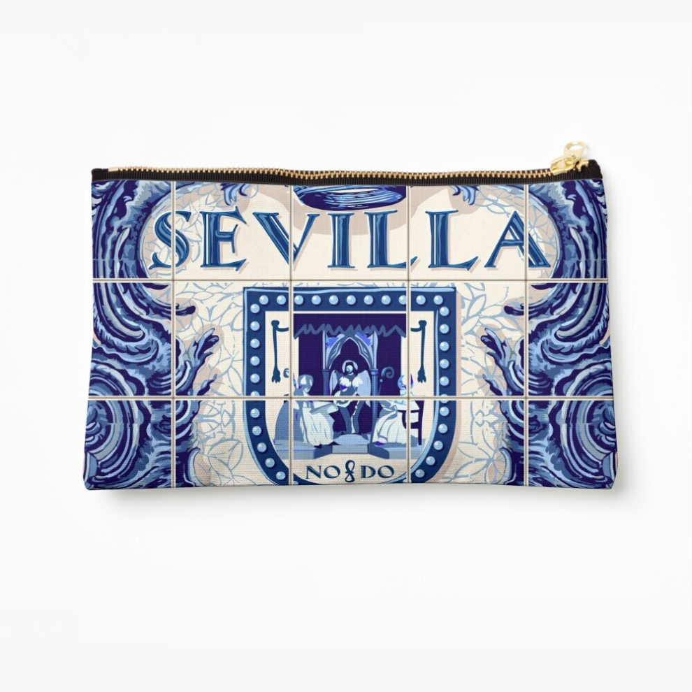 Whibos Makeup Bag Spain Seville Azulejo Azulejos Tiles Cosmetic Organizer Tyvek Paper Bags Zipper Pouch