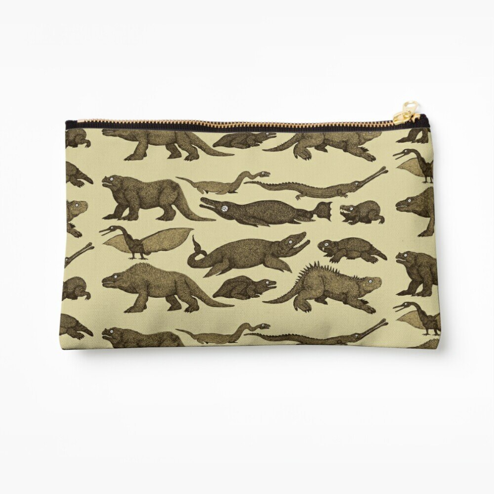Whibos Makeup Bag Dinosaurs Of Crystal Palace Cosmetic Organizer Tyvek Paper Bags Zipper Pouch