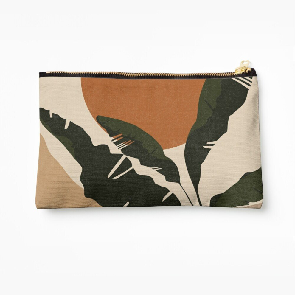 Whibos Makeup Bag Banana Leaf Cosmetic Organizer Tyvek Paper Bags Zipper Pouch