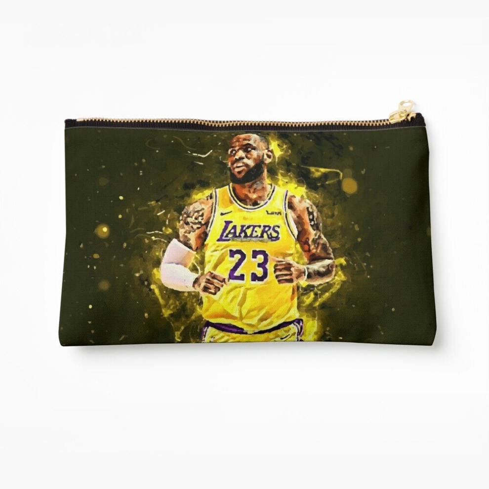Whibos Makeup Bag Lebron Lakers Cosmetic Organizer Tyvek Paper Bags Zipper Pouch