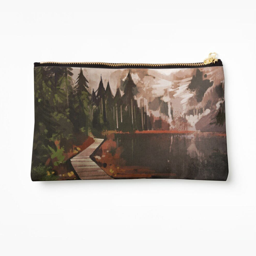 Whibos Makeup Bag Mountain Path Cosmetic Organizer Tyvek Paper Bags Zipper Pouch