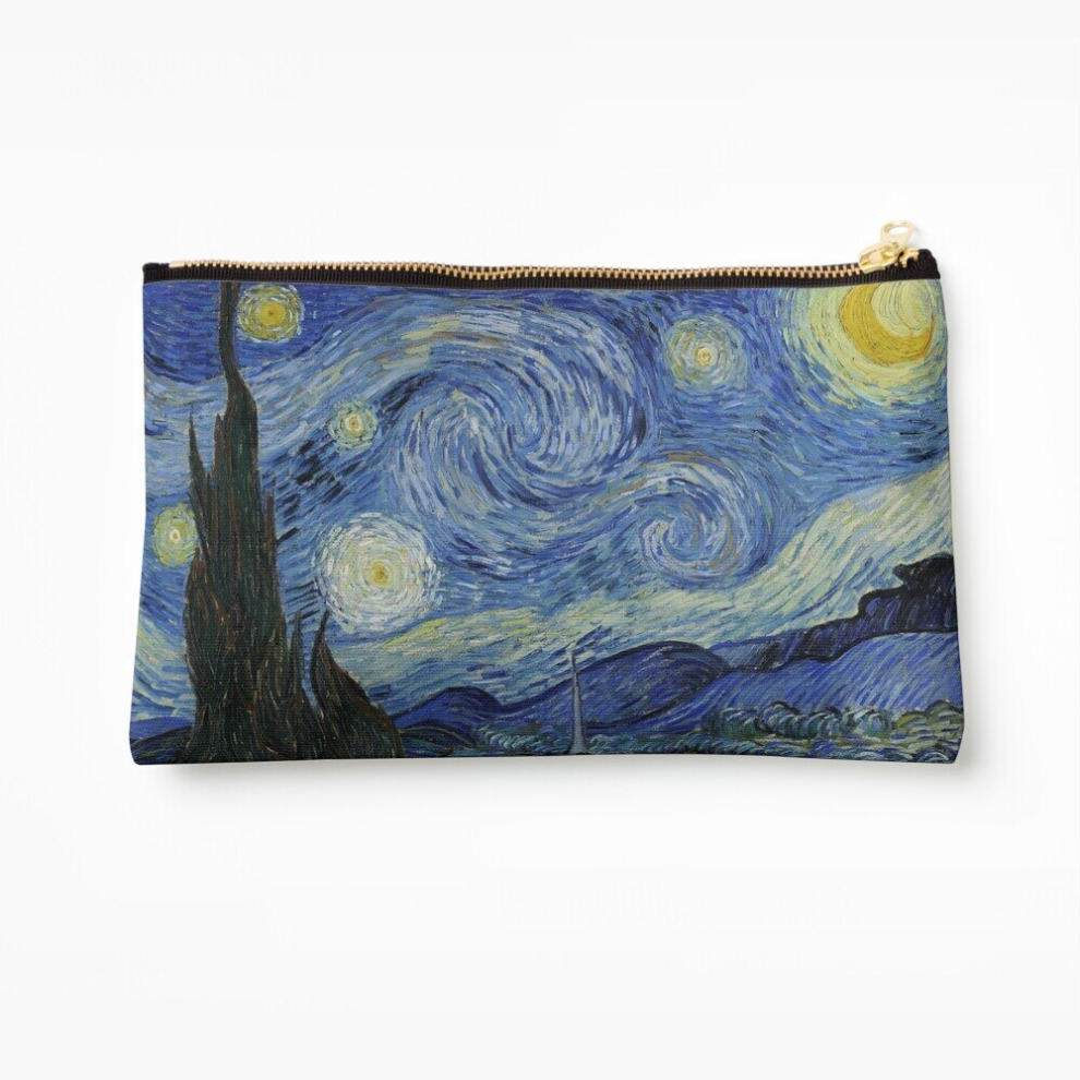 Whibos Makeup Bag Starry Night - Van Gogh Cosmetic Organizer Tyvek Paper Bags Zipper Pouch