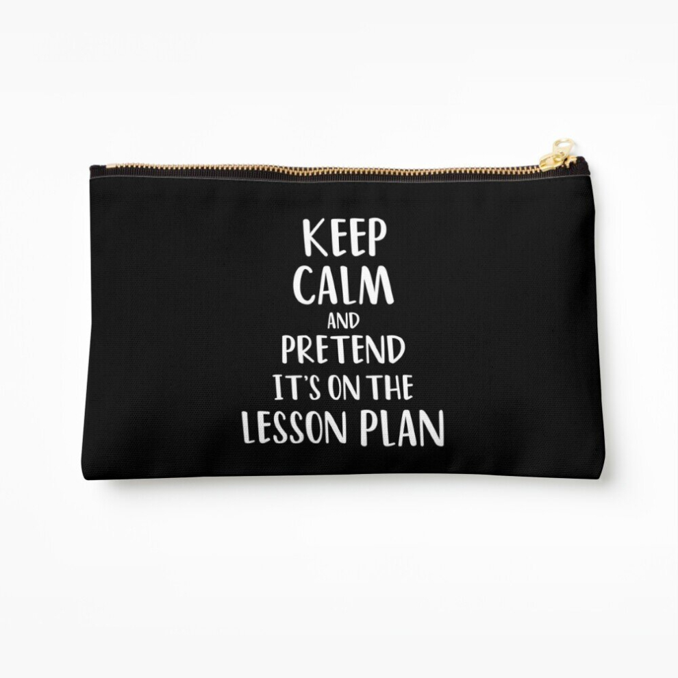 Whibos Makeup Bag Keep Calm And Pretend It's On The Lesson Plan Cosmetic Organizer Tyvek Paper Bags Zipper Pouch