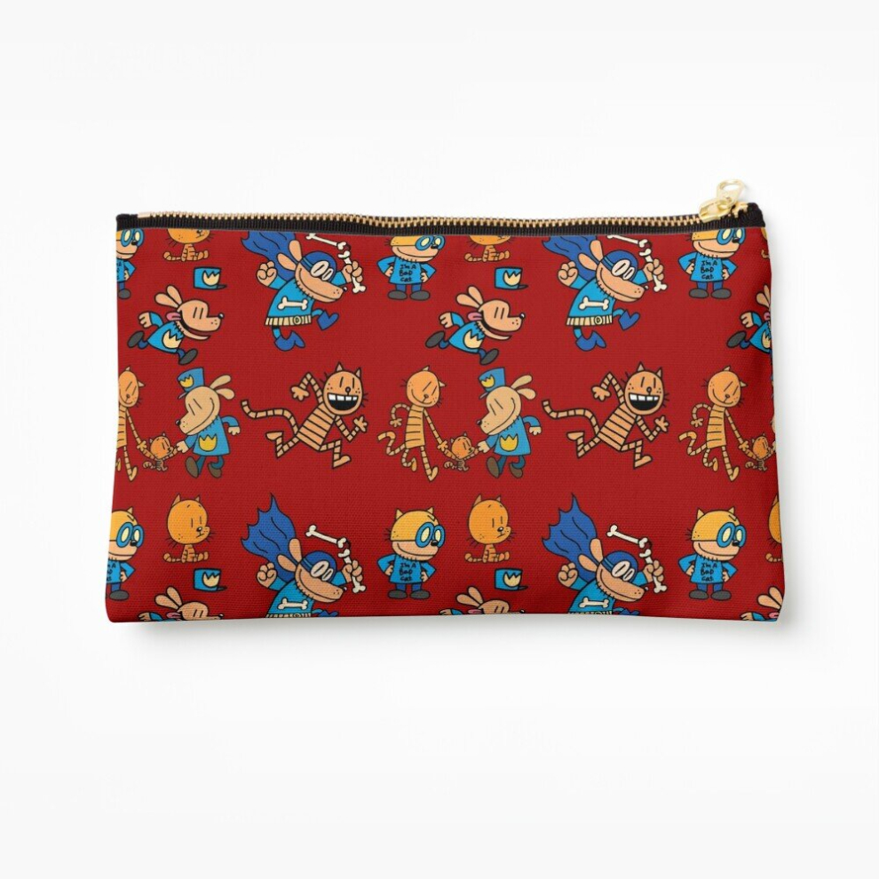 Whibos Makeup Bag Dog Man, Petey, Lil Petey Combo Set Pack Cosmetic Organizer Tyvek Paper Bags Zipper Pouch