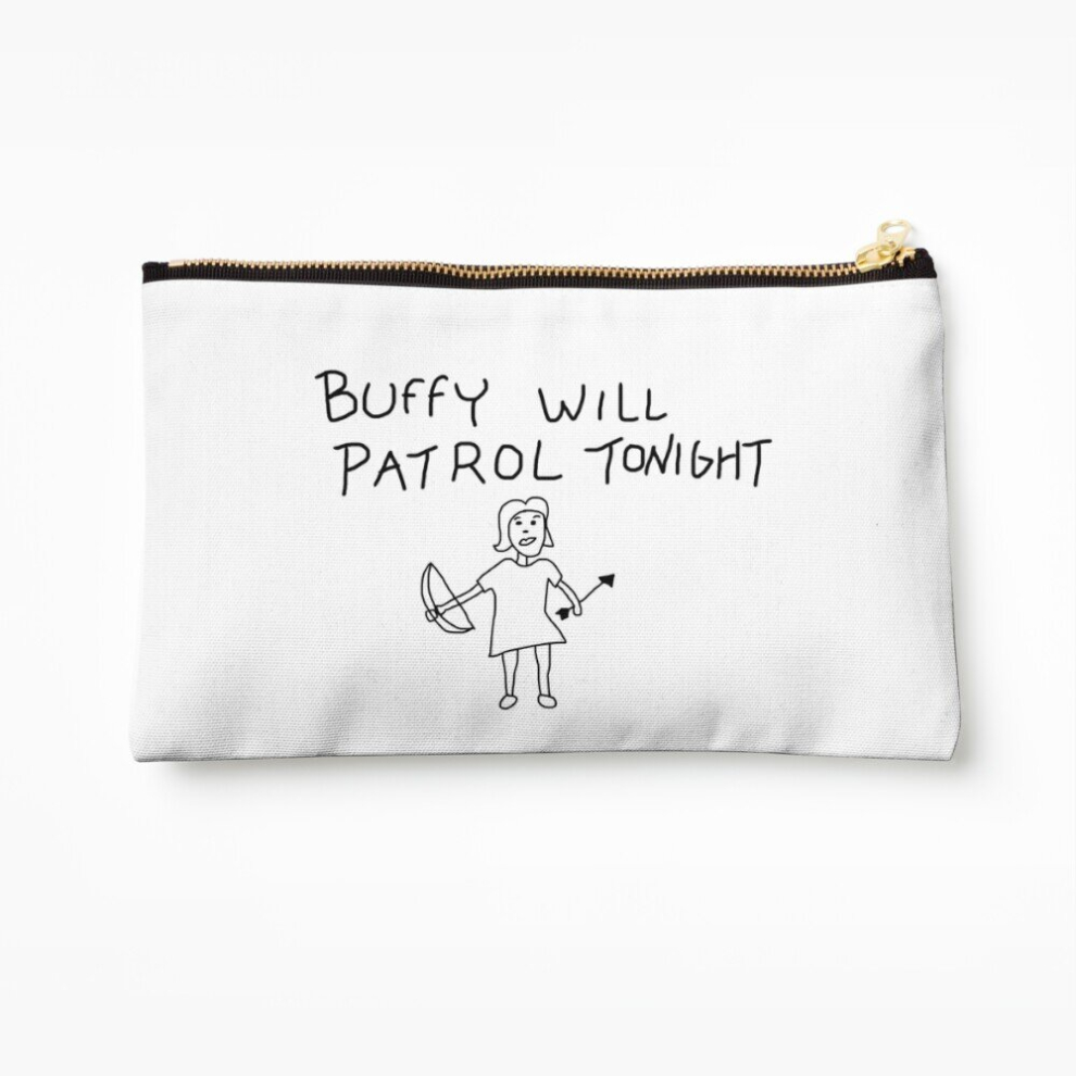 Whibos Makeup Bag Buffy Will Patrol Tonight Cosmetic Organizer Tyvek Paper Bags Zipper Pouch