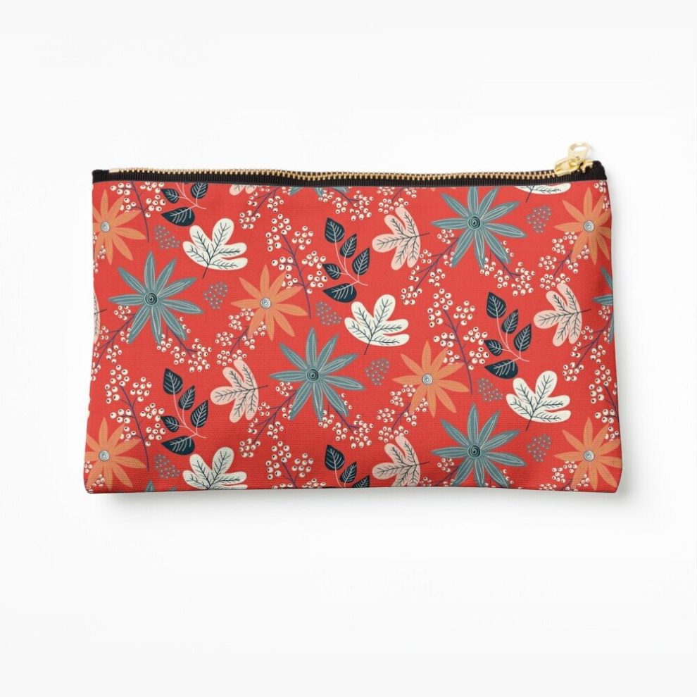 Whibos Red Makeup Bag Dance Cosmetic Organizer Tyvek Paper Bags Zipper Pouch