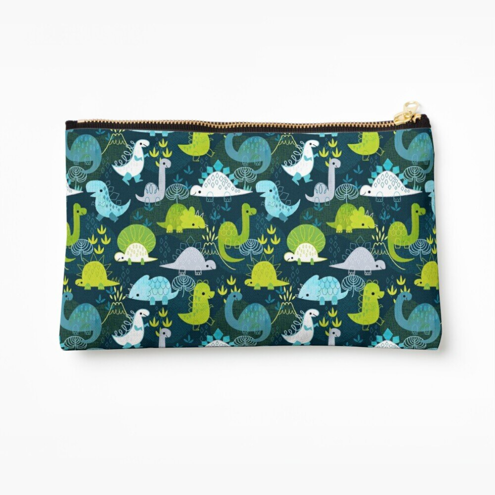 Whibos Makeup Bag Dinosaurs Cosmetic Organizer Tyvek Paper Bags Zipper Pouch