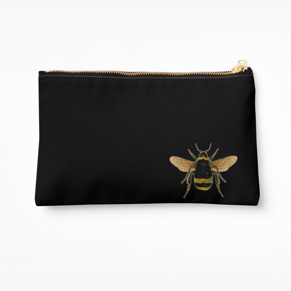 Whibos Makeup Bag Bumble Bee Cosmetic Organizer Tyvek Paper Bags Zipper Pouch