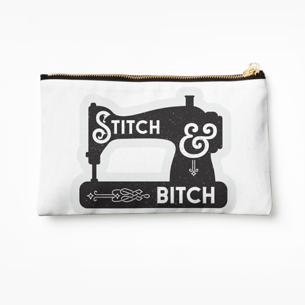 Whibos Makeup Bag Stitch And Bitch Sewing Machine Cosmetic Organizer Tyvek Paper Bags Zipper Pouch