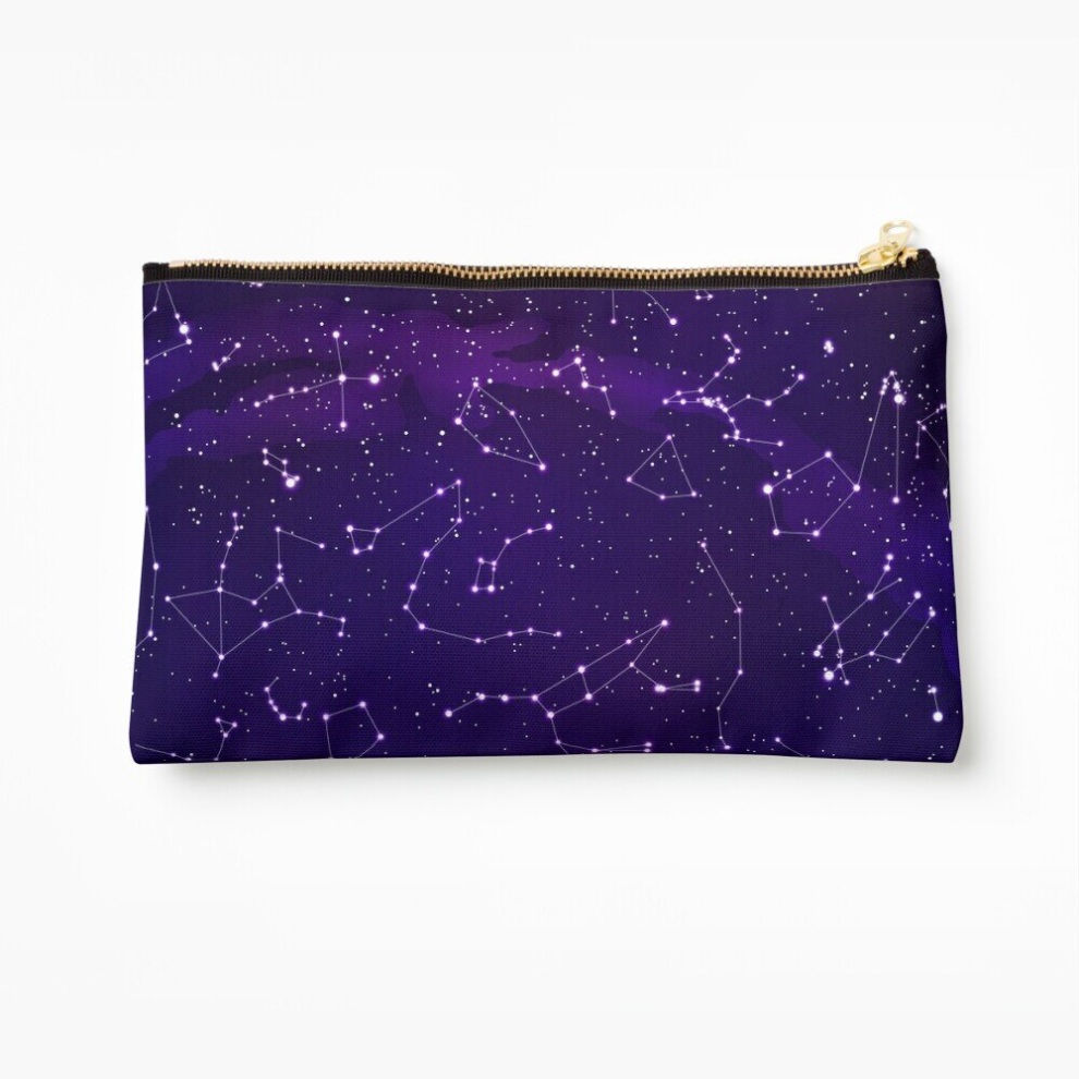 Whibos Makeup Bag Star Field Cosmetic Organizer Tyvek Paper Bags Zipper Pouch