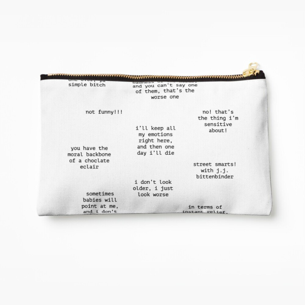 Whibos Makeup Bag John Mulaney Quotes Cosmetic Organizer Tyvek Paper Bags Zipper Pouch