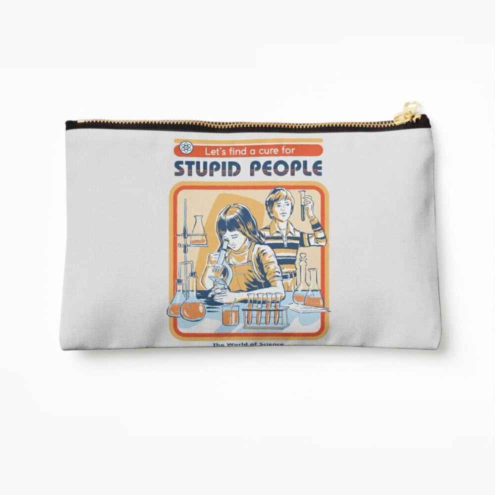 Whibos Makeup Bag A Cure For Stupid People Cosmetic Organizer Tyvek Paper Bags Zipper Pouch