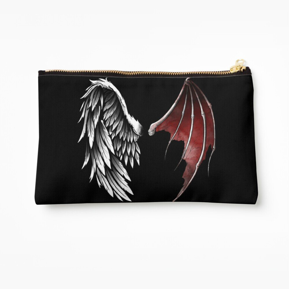 Whibos Makeup Bag Lucifer Wings Cosmetic Organizer Tyvek Paper Bags Zipper Pouch