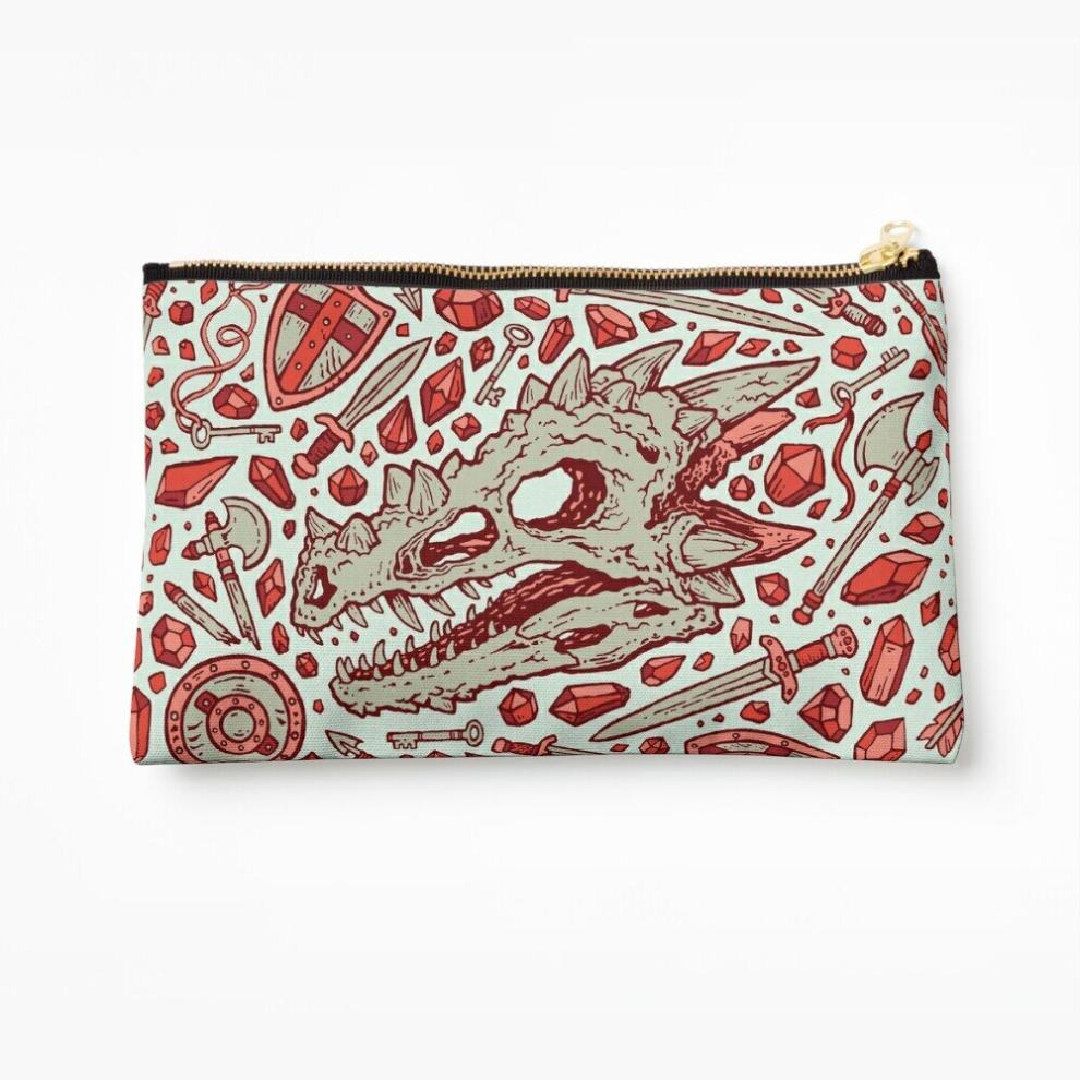 Whibos Makeup Bag Hoard Of The Gem Dragon Ruby Cosmetic Organizer Tyvek Paper Bags Zipper Pouch