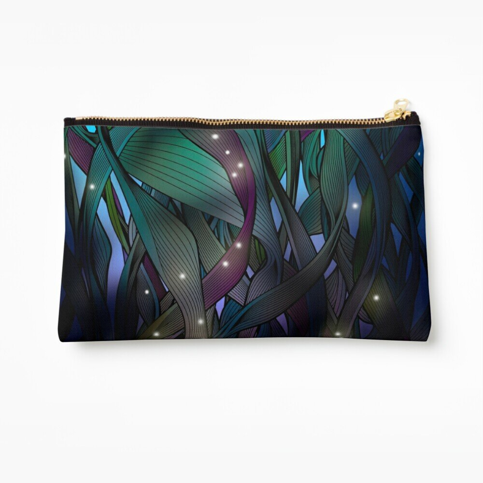 Whibos Makeup Bag Nocturne (With Fireflies) Cosmetic Organizer Tyvek Paper Bags Zipper Pouch