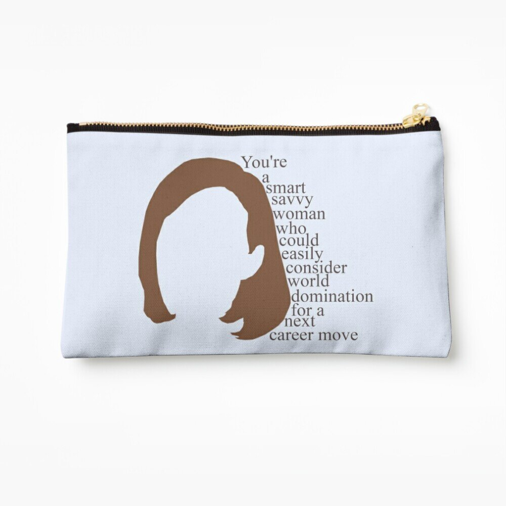 Whibos Makeup Bag C.j. Cregg Quote You're A Smart Savy Woman Who Could Easily Consider World Domination Cosmetic Organizer Tyvek Paper Bags Zipper Pouch