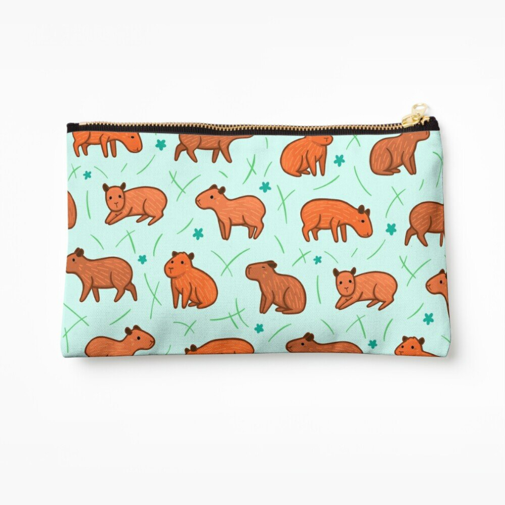 Whibos Makeup Bag Capybara Pattern Cosmetic Organizer Tyvek Paper Bags Zipper Pouch